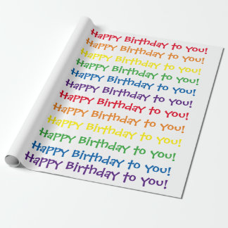 Cadeau Joyeux anniversaire papier d'emballage -