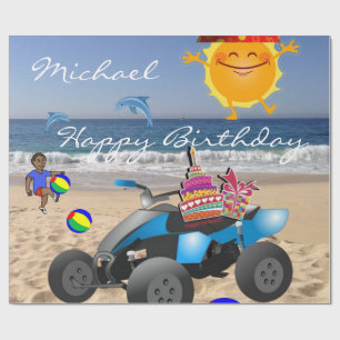 Cadeau Joyeux Anniversaire Papier Enveloppant African Boy