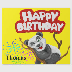 Cadeau Joyeux Anniversaire Papier Papier Panda Ours
