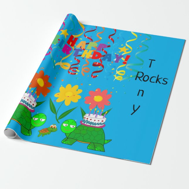 Cadeau Joyeux Anniversaire Tortues en papier (Déroulé)