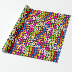 Cadeau Joyeux Ballons papier d'enveloppement d'anniversai