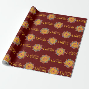 Cadeau Joyeux Diwali enveloppant du papier