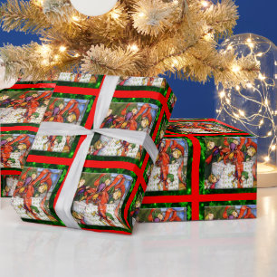 Cadeau Joyeux Elfes Envelopper papier d'enrobage présent