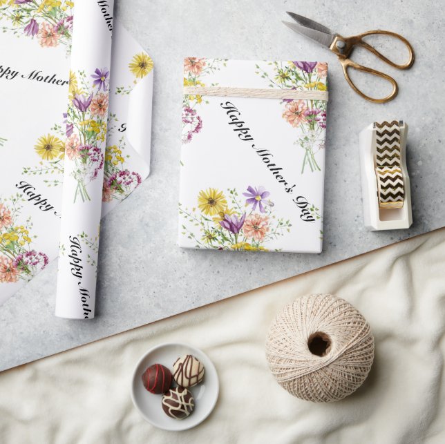 Cadeau Joyeux jour des mères papier d'emballage (Artisanat)