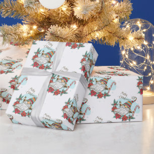 Cadeau Joyeux Noël Gnome Papier d'enveloppement
