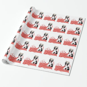 Cadeau Joyeux Noël ! Papier d'emballage de Boston Terrie