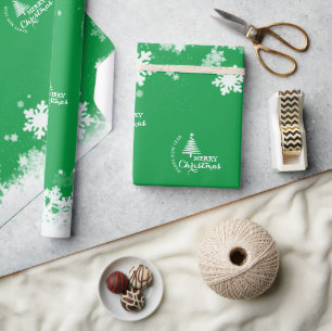 Cadeau JOYEUX NOËL papier d'emballage de neige