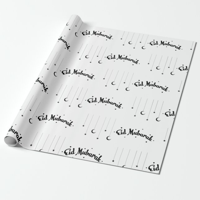 Cadeau Joyeux papier blanc sur l'effigie de l'Aïd al-Fitr (Déroulé)