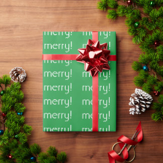 Cadeau "JOYEUX !" Papier d'emballage pour les fêtes de No