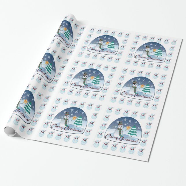 Cadeau Joyeux papier d'enneigement de Noël (Déroulé)