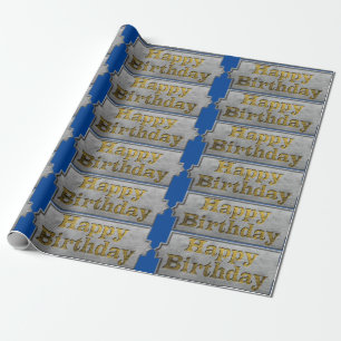 Cadeau Joyeux papier d'enveloppement d'anniversaire