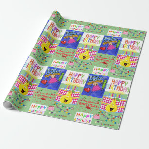 Cadeau Joyeux papier d'enveloppement d'anniversaire