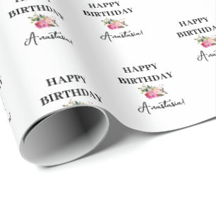 Cadeau Joyeux papier d'enveloppement d'anniversaire