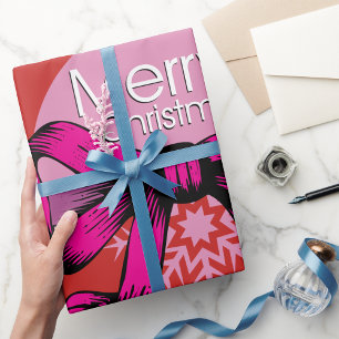 Cadeau Joyeux papier d'enveloppement de boîte de Noël