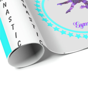 Cadeau Joyeux papier d'enveloppement de gymnaste de Noël
