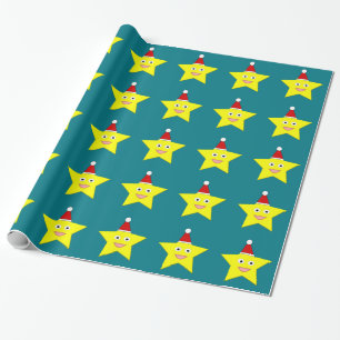 Cadeau Joyeux papier d'enveloppement de la petite étoile