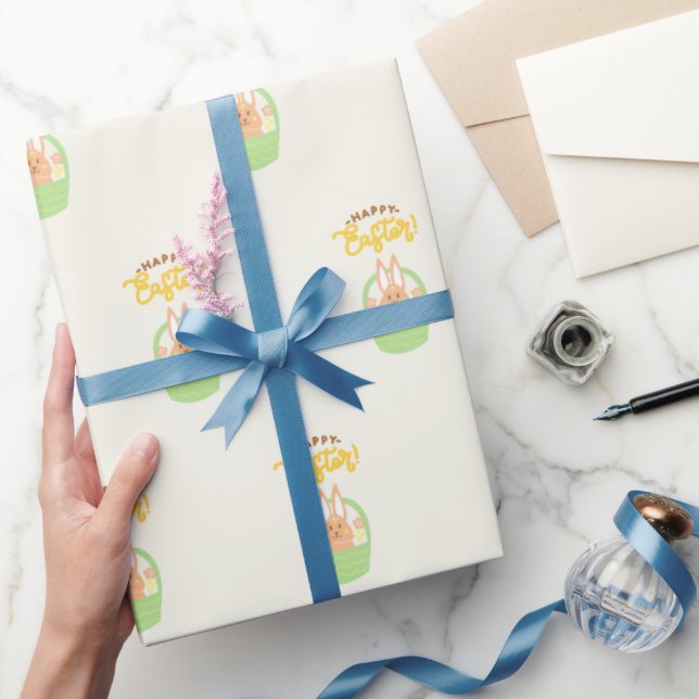 Cadeau Joyeux papier d'enveloppement de matte de lapin de (Cadeaux)