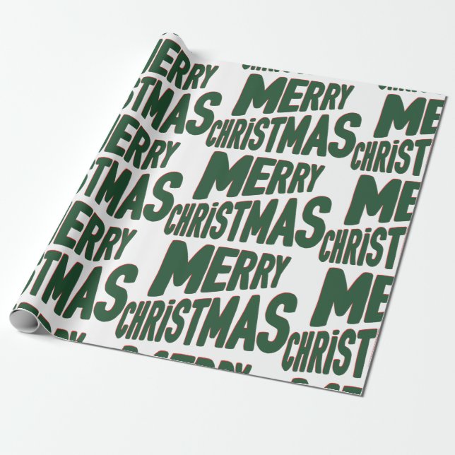 Cadeau Joyeux papier d'enveloppement de Noël (Déroulé)