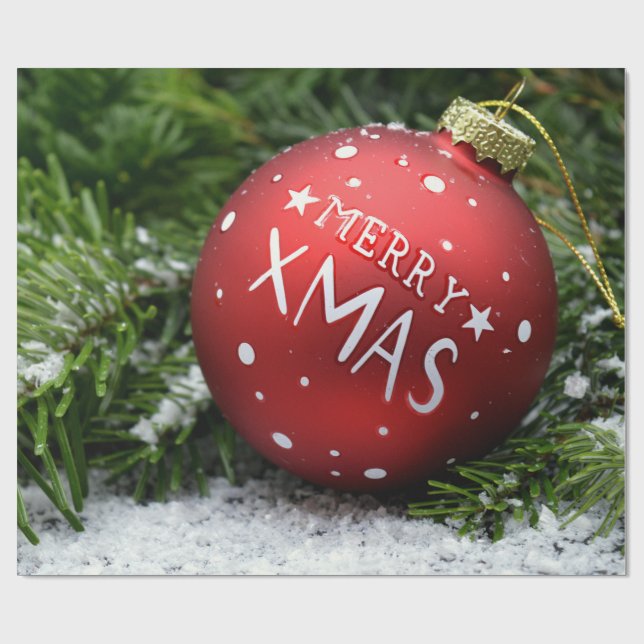 Cadeau Joyeux papier d'enveloppement de Noël (Plat)