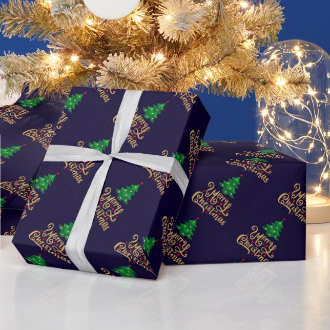 Cadeau Joyeux papier d'enveloppement de Noël (Vacances)