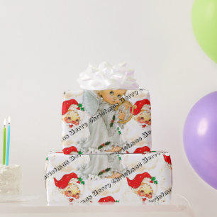 Cadeau Joyeux papier d'enveloppement de Noël Vintage Père