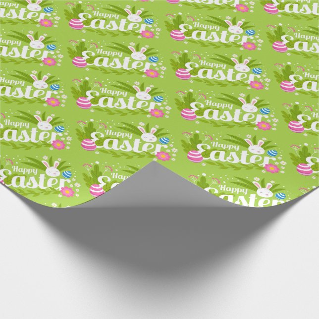 Cadeau Joyeux papier d'enveloppement de Pâques (Coin)