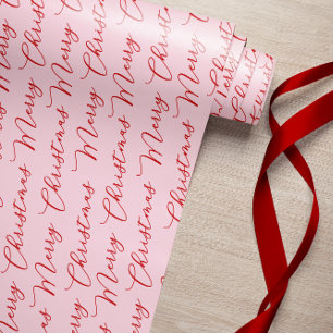 Cadeau Joyeux papier d'enveloppement de script de Noël