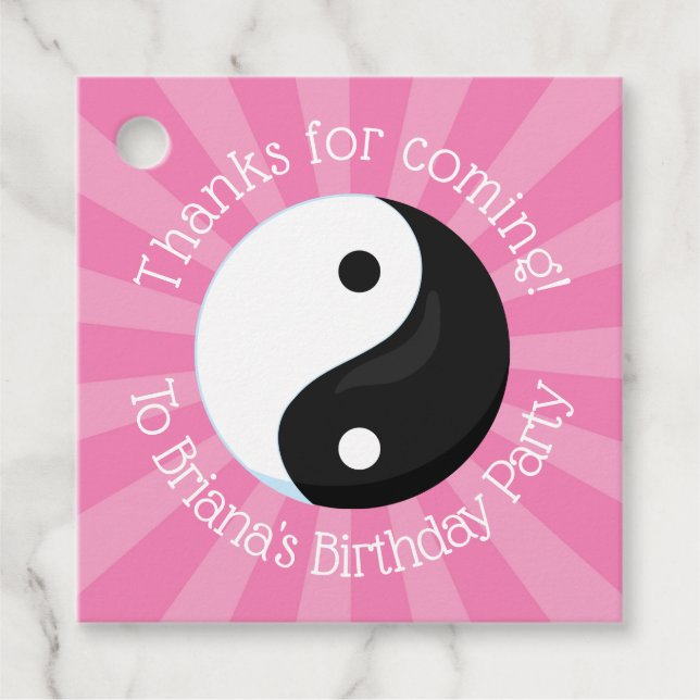 Cadeau Karate Party Favoriser les étiquettes pour une fil (Devant)