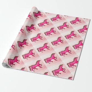 Cadeau La main a conçu le papier d'emballage de cheval