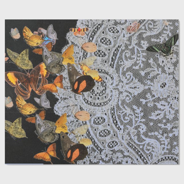 CADEAU LACE ANTIQUE AVEC PAPIER À BOUTEILLES (Plat)