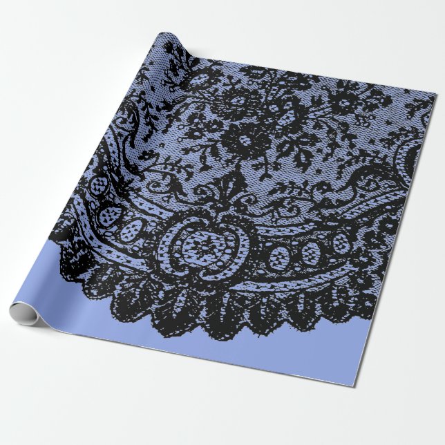 CADEAU LACE NOIRE ET PAPIER EN CUIVRE BLEU (Déroulé)