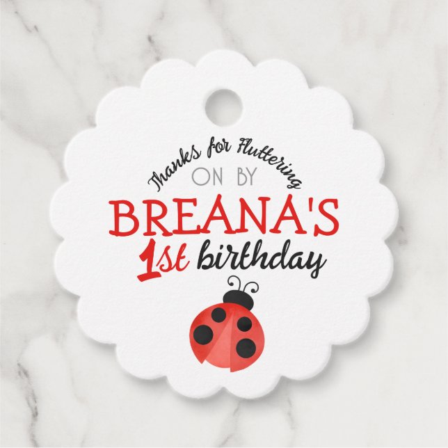 Cadeau Ladybug Merci pour les prochaines étiquettes Cadea (Devant)