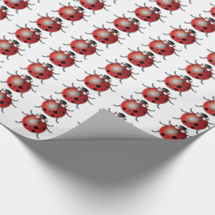 Cadeau Ladybug - Papier à enveloppement brillant, 30 po x