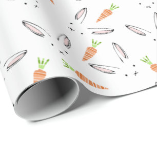 Cadeau Lapin lapin et papier Motif à carottes