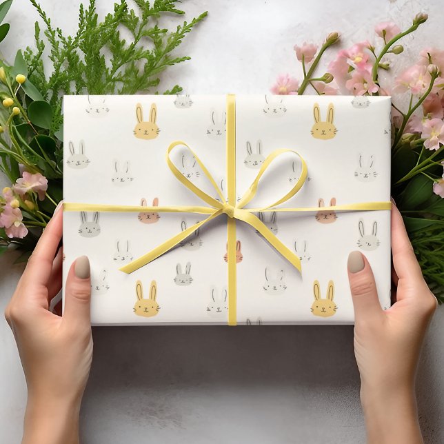 Cadeau Lapins de Pâques pastel | Papier d'emballage de Pâ (Créateur téléchargé)