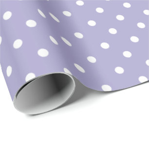 Cadeau Lavande Papier à enveloppement à points Polka b