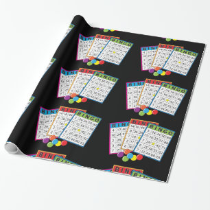 Cadeau Le bingo-test carde le papier d'emballage brillant