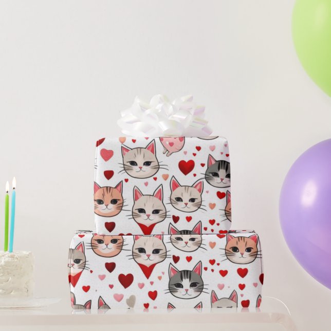 Cadeau Le coeur de la Saint Valentin Envelopper le papier (Cadeaux de fête)