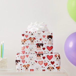 Cadeau Le coeur de la Saint Valentin Envelopper le papier