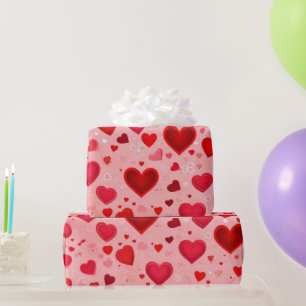 Cadeau Le coeur de la Saint Valentin Envelopper le papier