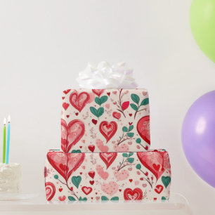 Cadeau Le coeur de la Saint Valentin Envelopper le papier