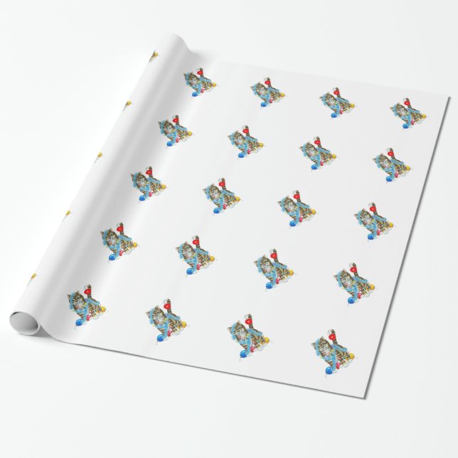 CADEAU LE PAPIER D'EMBALLAGE A DÉCORÉ KITTY (Déroulé)