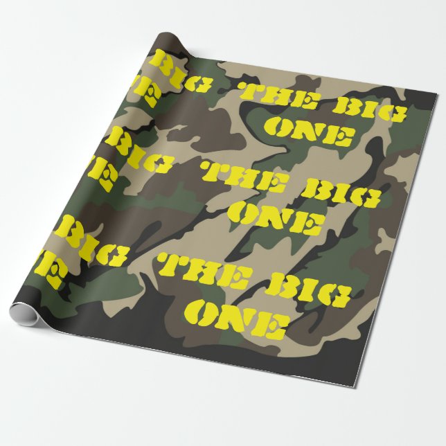 Cadeau Le papier d'enveloppement de Camo Big One (Déroulé)