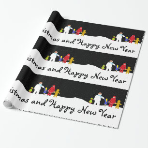 Cadeau Le papier d'enveloppement de Noël Gang