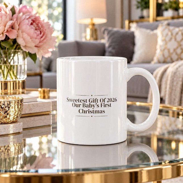 Cadeau le plus doux de 2026 Tasse premier bébé (Créateur téléchargé)