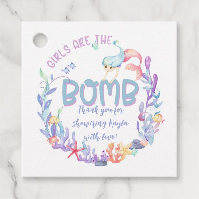 Cadeau Les filles de sirène sont les étiquettes de la bom (Devant)