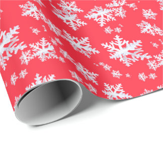 Cadeau Les flocons de neige annotent le papier