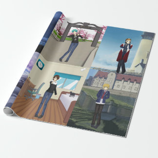 Cadeau Les gars de style Anime envelopper du papier