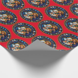 Cadeau L'histoire de Noël - Papier d'emballage rouge