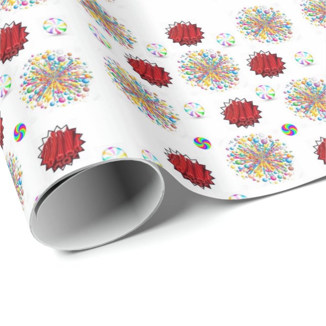 Cadeau Licence de papier à envelopper brillant (Coin rond)